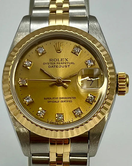 Rolex Lady-Datejust 26MM Champagne Dial Two-Tone Jubilee Bracelet (69173)