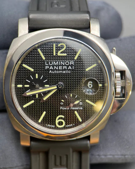 2013 Panerai Luminor Power Reserve 40MM Black Dial Rubber Strap (PAM00241)