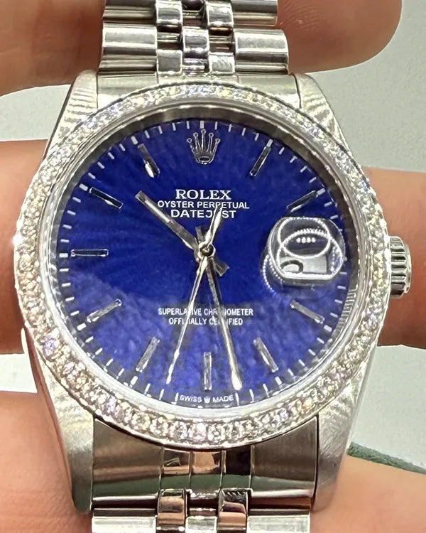 Rolex Datejust Turn-O-Graph 36MM Blue Dial Jubilee Bracelet (16264)