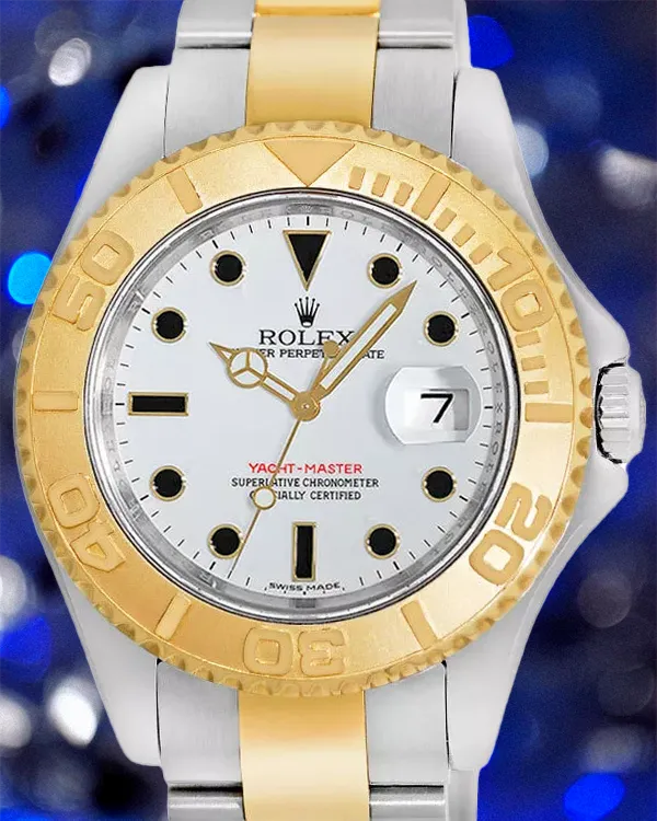 2009 Rolex Yacht-Master 35MM White Dial Two-Tone Oyster Bracelet (168623)