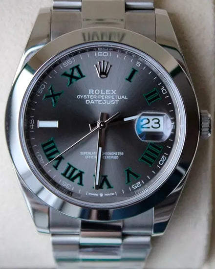 2022 Rolex Datejust "Wimbledon" 41MM Slate Dial Oyster Bracelet (126300)