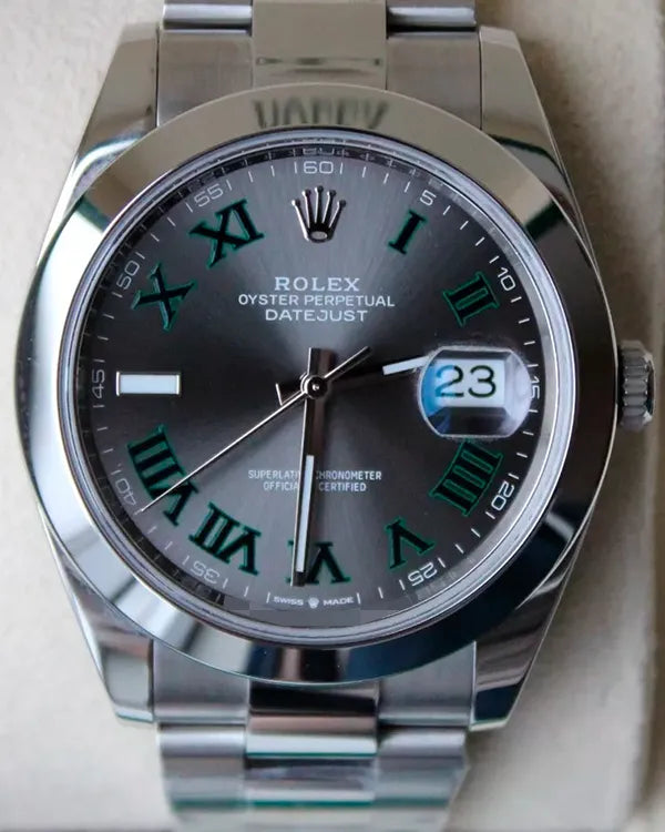 2022 Rolex Datejust "Wimbledon" 41MM Slate Dial Oyster Bracelet (126300)