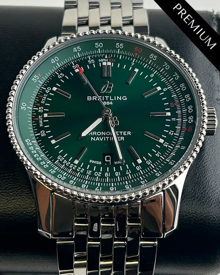 Breitling Navitimer 41MM Green Dial Steel Bracelet (A17326361L1A1)