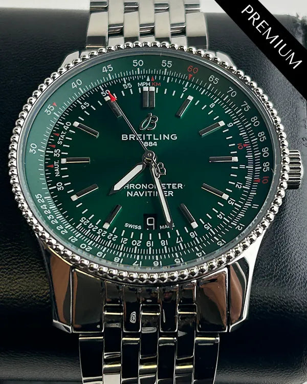 Breitling Navitimer 41MM Green Dial Steel Bracelet (A17326361L1A1)