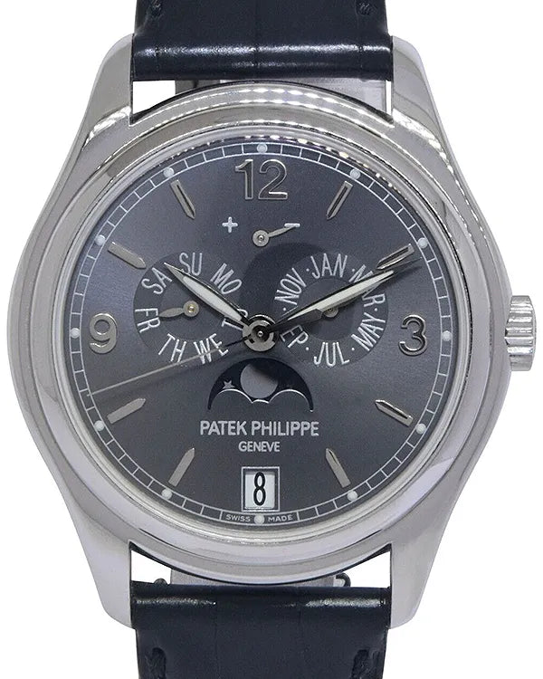 2006 Patek Philippe Annual Calendar 39MM Grey Dial Leather Strap (5146G-010)