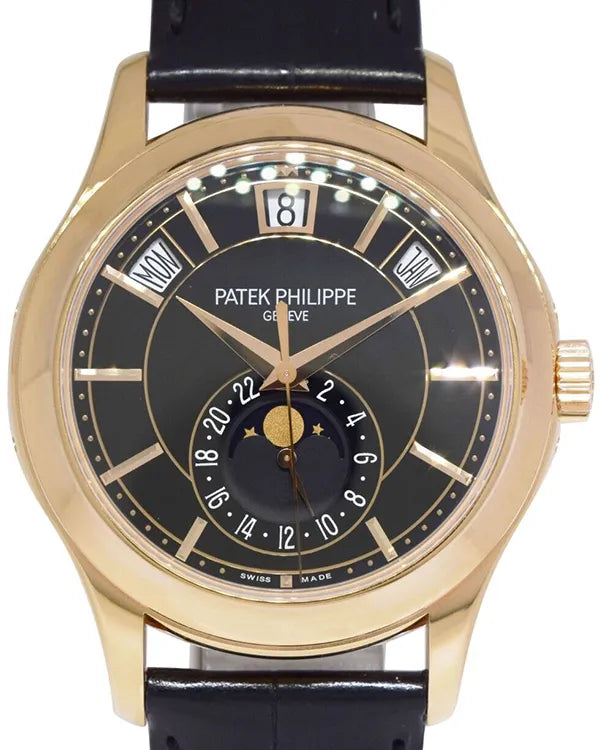 2013 Patek Philippe Annual Calendar 40MM Black Dial Leather Strap (5205R-010)