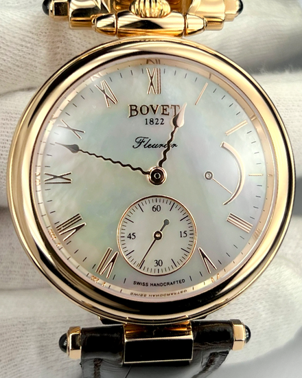 Bovet Amadeo Fleurier 39MM Mother of Pearl Dial Leather Strap (AF39005)