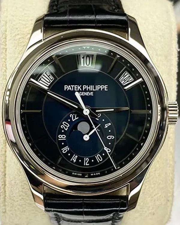 2020 Patek Philippe Annual Calendar Complications 40MM Blue Dial Leather Strap (5205G-013)