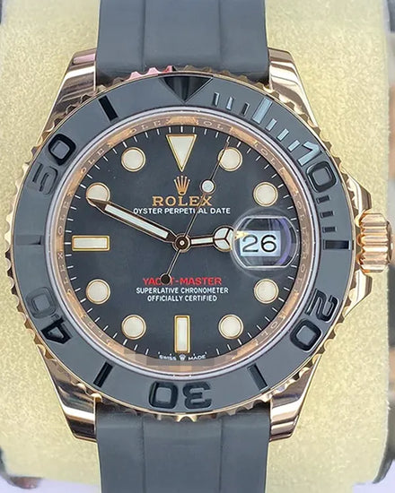 2022 Rolex Yacht-Master 40MM Black Dial Oysterflex Strap (126655)