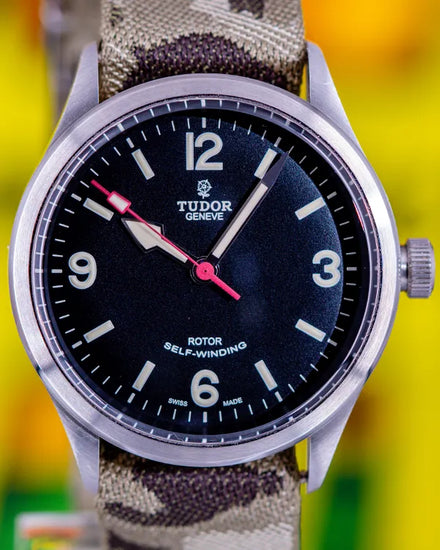 2016 Tudor Heritage Ranger 41MM Black Dial Textile Strap (79910)