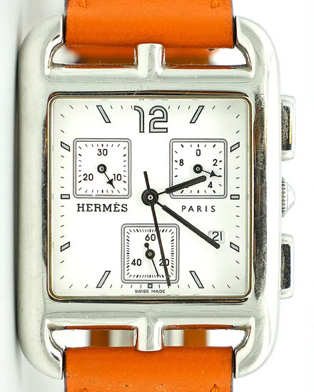 Hermès Cape Cod 31MM Quartz White Dial Leather Strap (CC1.910)