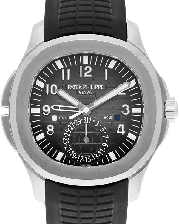 2019 Patek Philippe Aquanaut Travel Time 40.8MM Black Dial Rubber Strap (5164A-001)