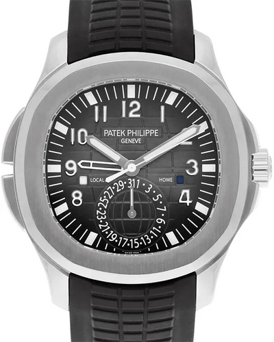 2019 Patek Philippe Aquanaut Travel Time 40.8MM Black Dial Rubber Strap (5164A-001)