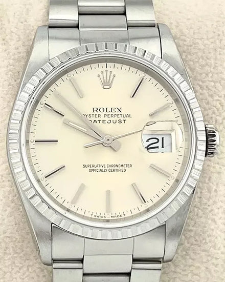 1991 (X Serial) Rolex Datejust 36MM Silver Dial Oyster Bracelet (16220)