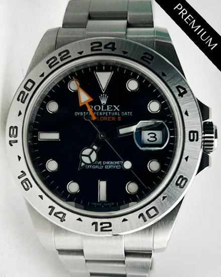 No Reserve - 2015 Rolex Explorer II 42MM Black Dial Oyster Bracelet (216570)