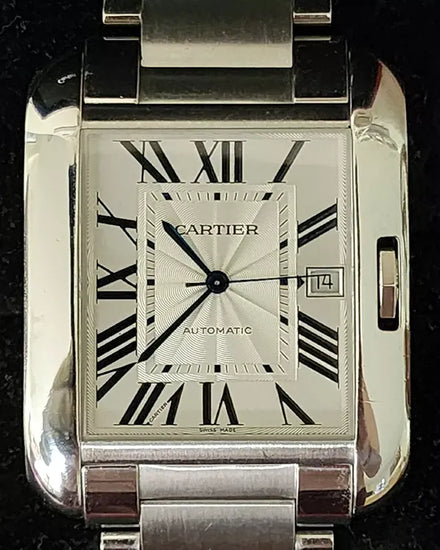 2017 Cartier Tank Anglaise XL 36.2MM Silver Dial Steel Bracelet (W5310008)