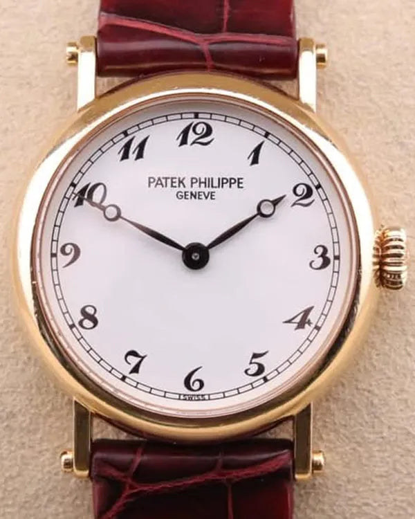 Patek Philippe Calatrava 26MM White Dial Leather Strap (4860)