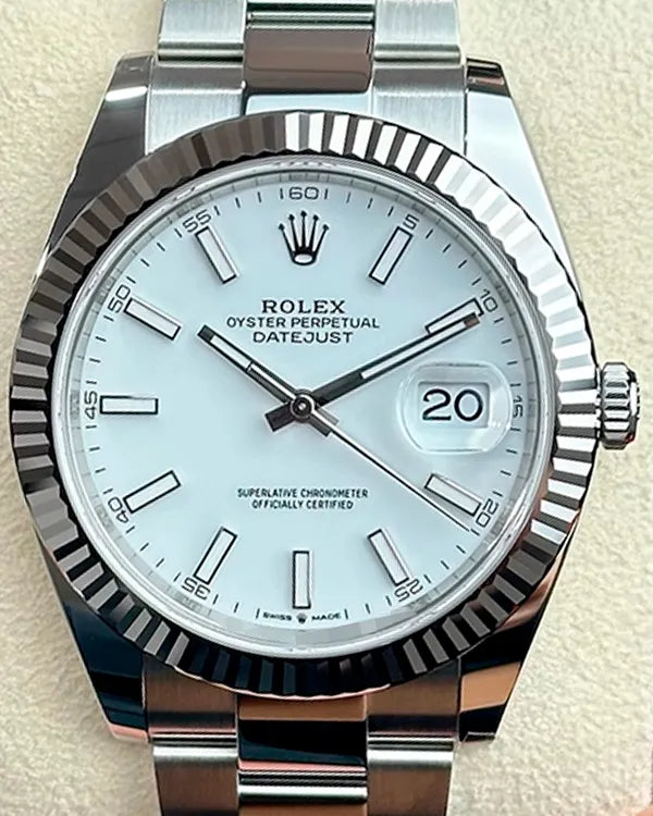 2024 Rolex Datejust 41MM White Dial Oyster Bracelet (126334)
