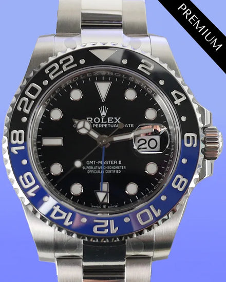 2024 Rolex GMT-Master II "Batman" 40MM Black Dial Oyster Bracelet (126710BLNR)