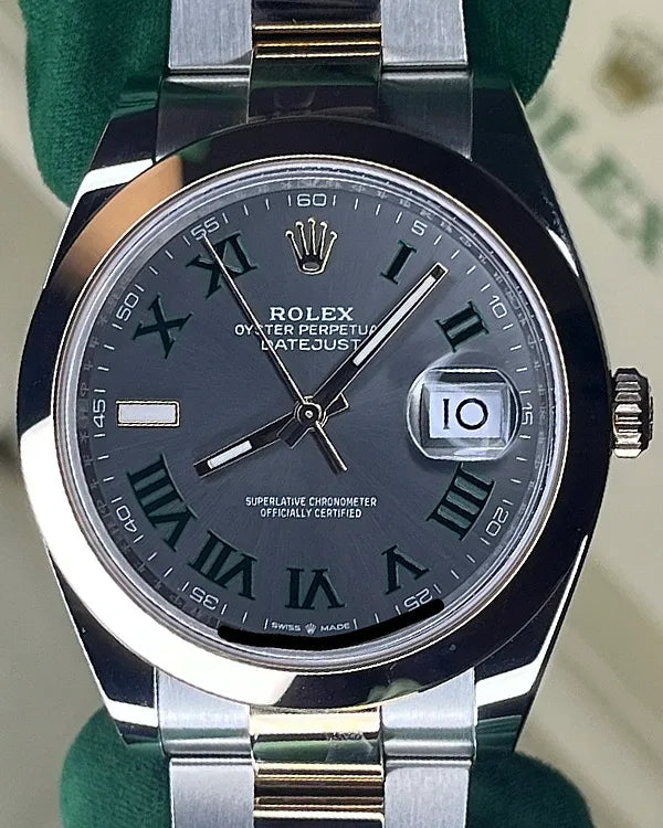 2024 Rolex Datejust "Wimbledon" 41MM Slate Dial Two-Tone Oyster Bracelet (126301)