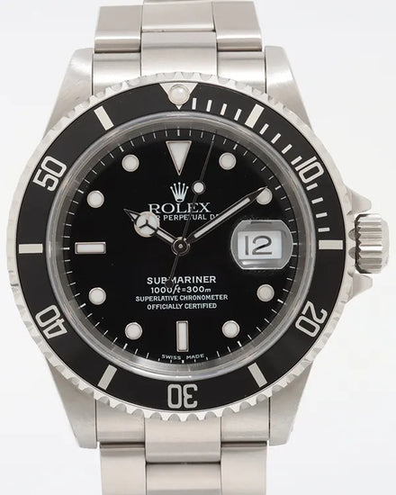 1999 (A Serial) Rolex Submariner Date 40MM Black Dial Oyster Bracelet (16610)