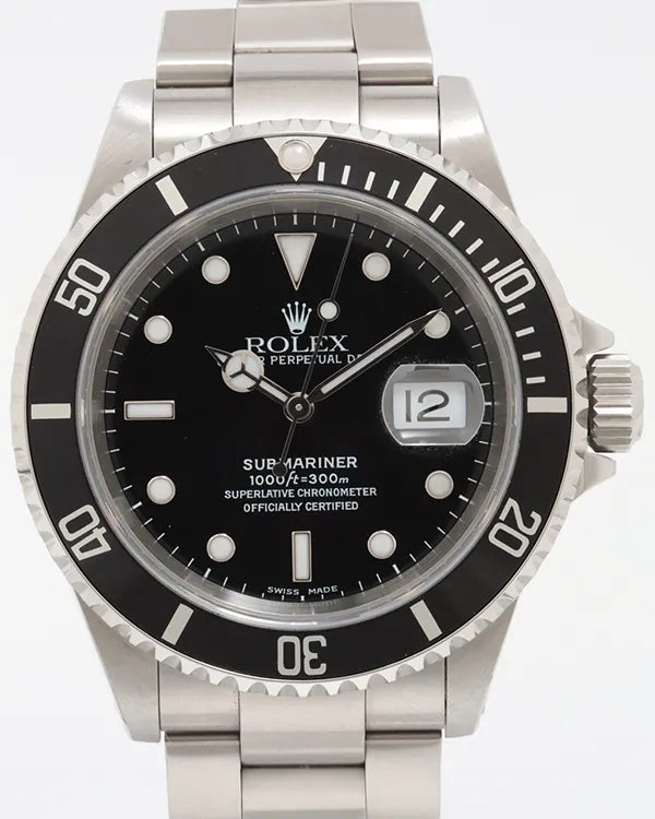 1999 (A Serial) Rolex Submariner Date 40MM Black Dial Oyster Bracelet (16610)