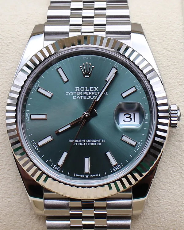 2024 Rolex Datejust 41MM Green Dial Jubilee Bracelet (126334)