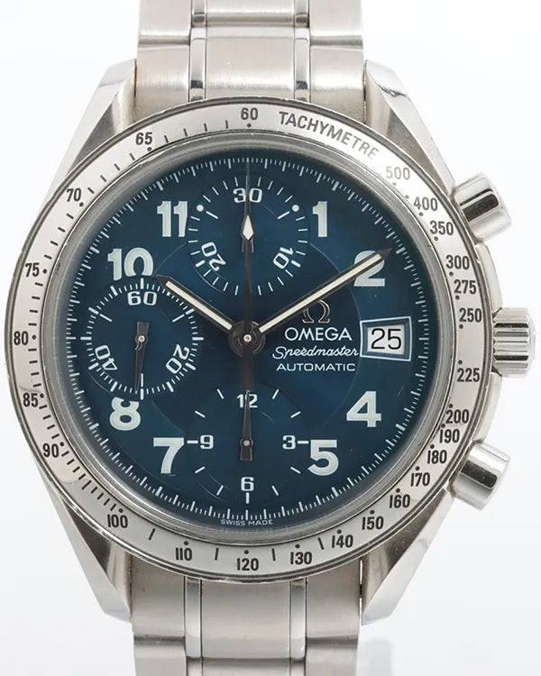 Omega Speedmaster Date 39MM Blue Dial Steel Bracelet (3513.82)