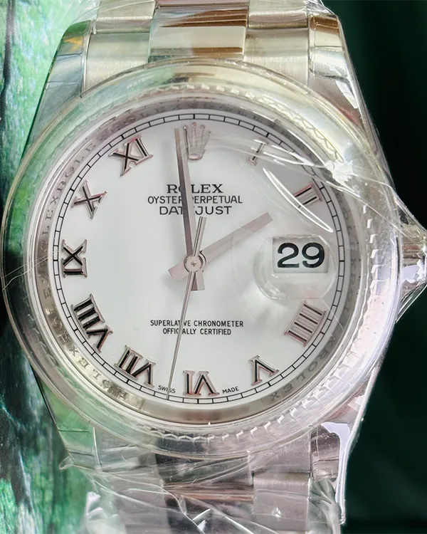 2007 Rolex Datejust 36MM White Dial Oyster Bracelet (116200)