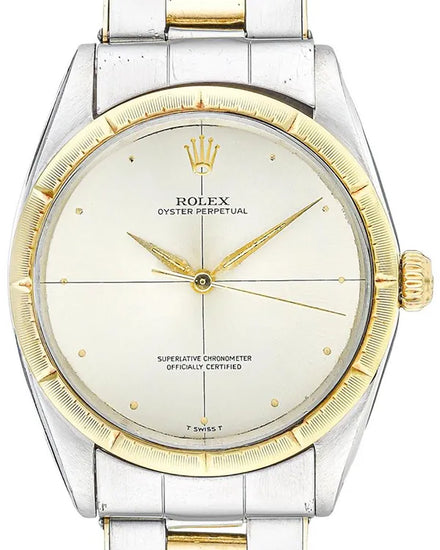 Rolex Oyster Perpetual 34MM Silver Dial Two-Tone Bracelet (1008)