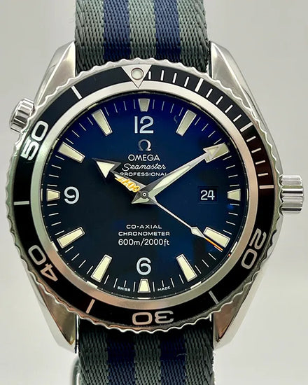 Omega Seamaster Planet Ocean "James Bond Casino Royale" L.E. 45.5MM Black Dial Aftermarket Textile Strap (2907.50.91)