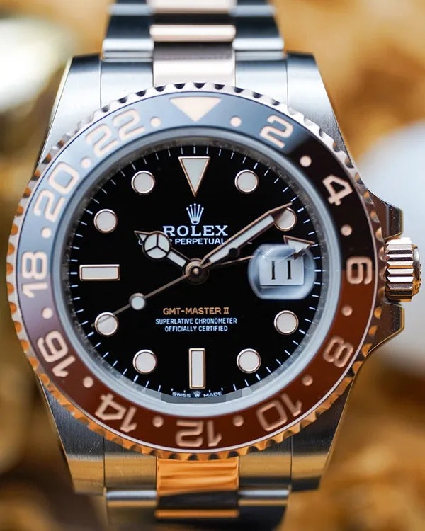 2024 Rolex GMT-Master II "Rootbeer" 40MM Black Dial Two-Tone Oyster Bracelet (126711CHNR)