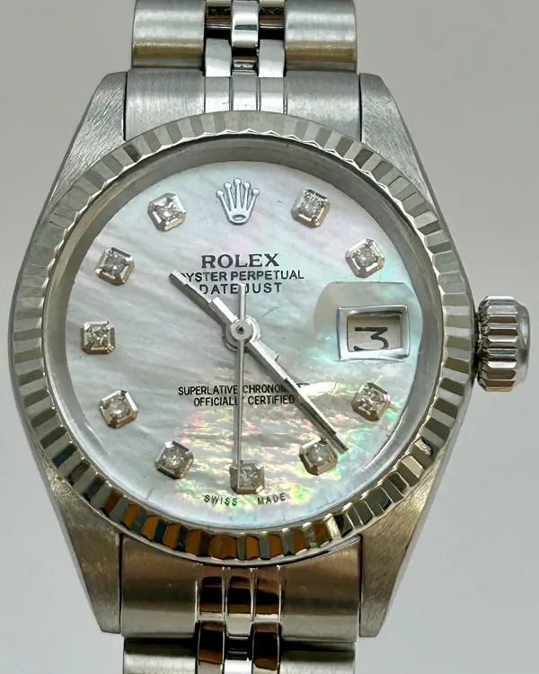Rolex Lady-Datejust 26MM Aftermarket Mother Of Pearl Dial Jubilee Bracelet (6917)