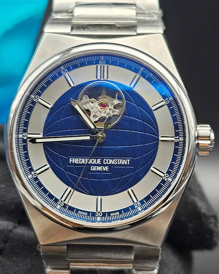 No Reserve - Frederique Constant Highlife "Heartbeat" 41MM Blue Dial Steel Bracelet (FC-310NS4NH6B)