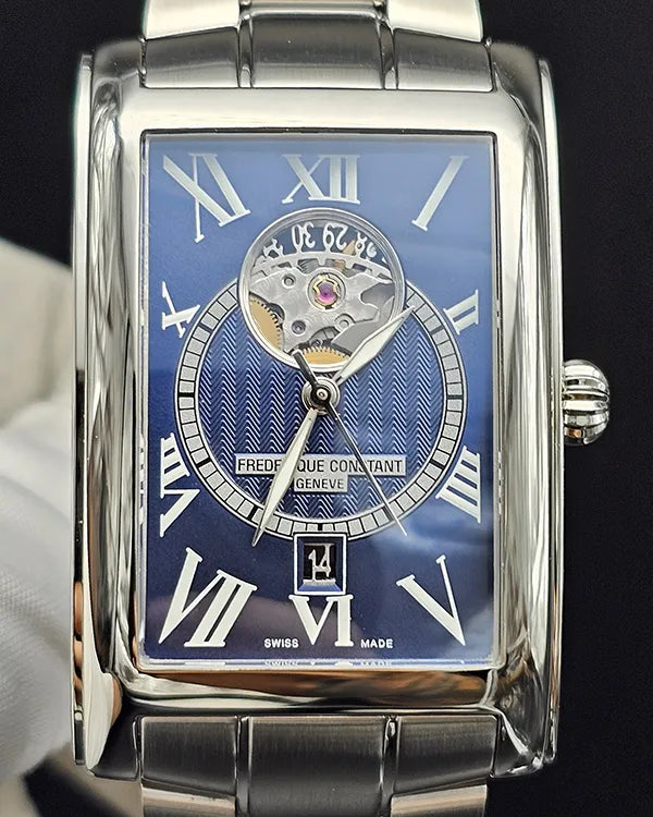 No Reserve - Frederique Constant Classics Calée 47MM Blue Dial Steel Bracelet (FC-315DNS4C26B)