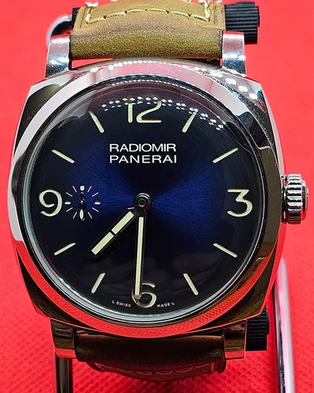2018 Panerai Radiomir 1940 3 Days L.E. 47MM "Mediterranium" Blue Dial Leather Strap (PAM00932)