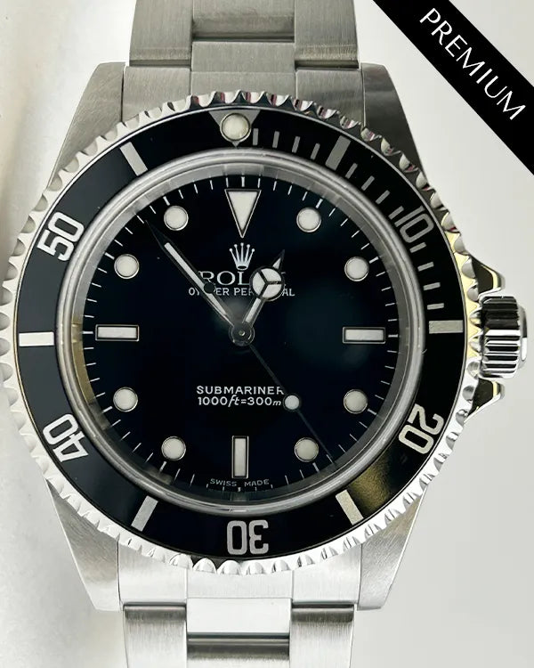 2000 (P Serial) Rolex Submariner No-Date 40MM Black Dial Oyster Bracelet (14060)