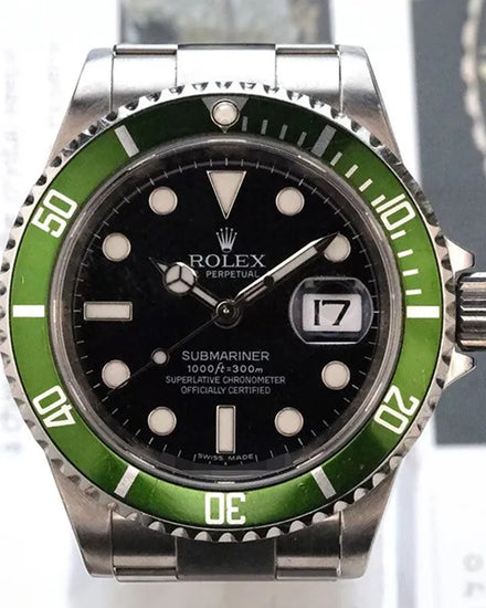 2009 (V Serial) Rolex Submariner Date "Kermit" 40MM Black Dial Oyster Bracelet (16610LV)