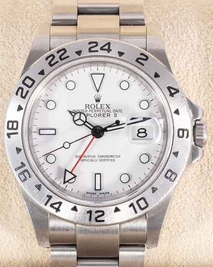 2010 Rolex Explorer II "Polar" 40MM White Dial Oyster Bracelet (16570)