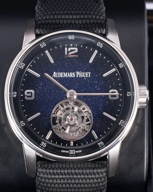 Audemars Piguet Code 11.59 41MM Aventurine Blue Dial Textile Strap (26396BC.OO.D002CR.01)