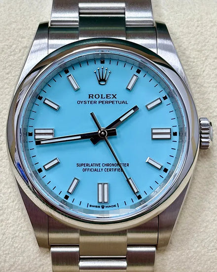 Rolex Oyster Perpetual 36MM Tiffany Blue Dial Oyster Bracelet (126000)