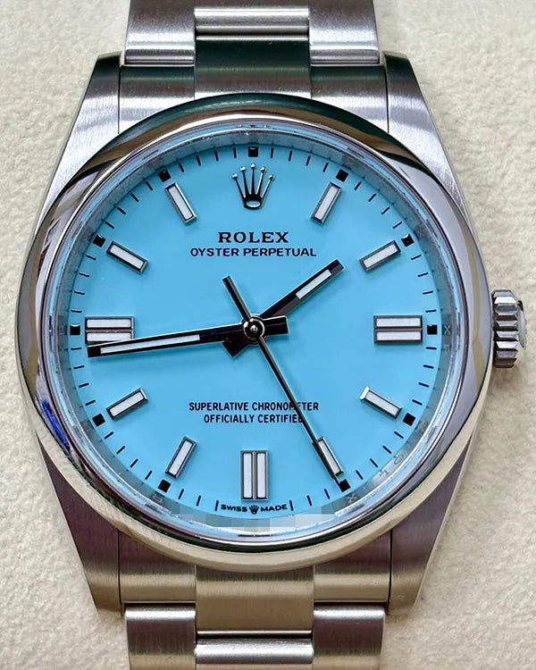 Rolex Oyster Perpetual 36MM Tiffany Blue Dial Oyster Bracelet (126000)