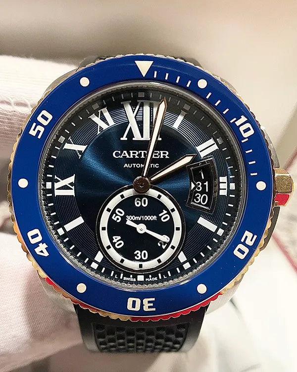 Cartier Calibre de Cartier Diver 42MM Blue Dial Rubber Strap (W2CA0008)