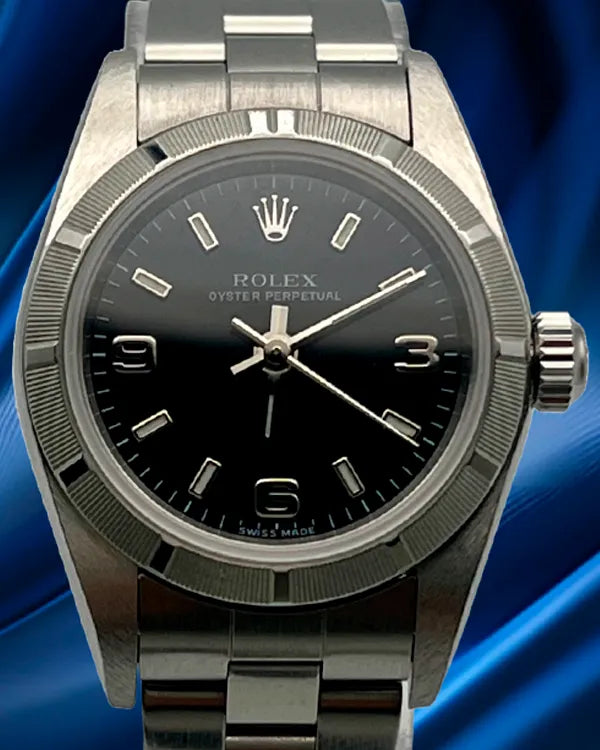 Rolex Oyster Perpetual 26MM Black Dial Oyster Bracelet (76030)