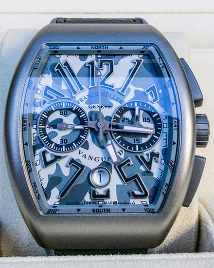 Franck Muller Vanguard "Camouflage" 45MM Camouflage Dial Leather/Rubber Strap (V 45 CC DT CAMOULFLAGE TT MC TT)