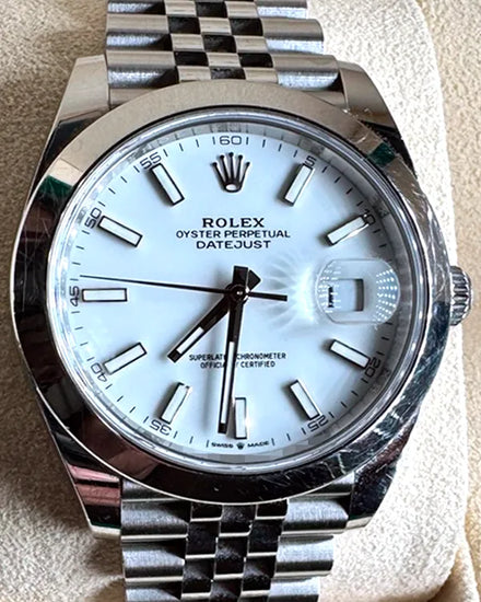 2024 Rolex Datejust 41MM White Dial Jubilee Bracelet (126300)