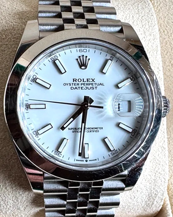 2024 Rolex Datejust 41MM White Dial Jubilee Bracelet (126300)
