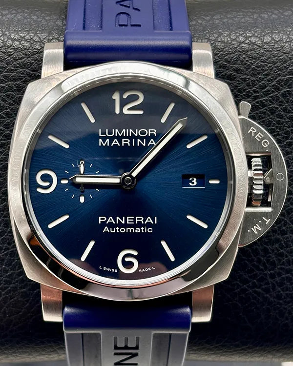 2020 Panerai Luminor Marina 44MM Blue Dial Rubber Strap (PAM01313)