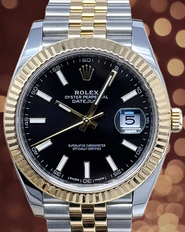 Rolex Datejust 41MM Black Dial Two-Tone Jubilee Bracelet (126333)