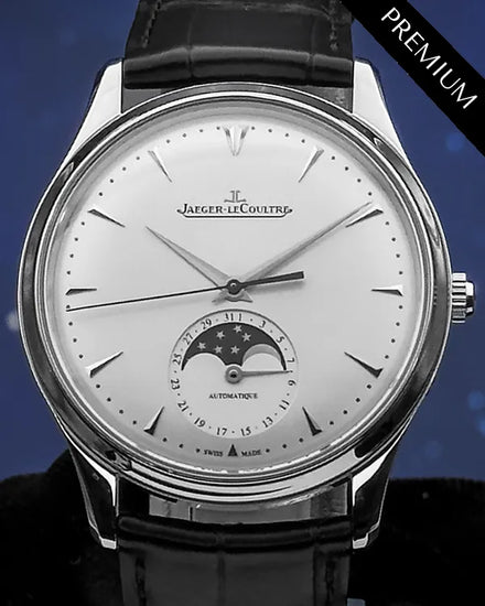Jaeger-LeCoultre Master Ultra Thin Moon 39MM Silver Dial Leather Strap (Q1368420)